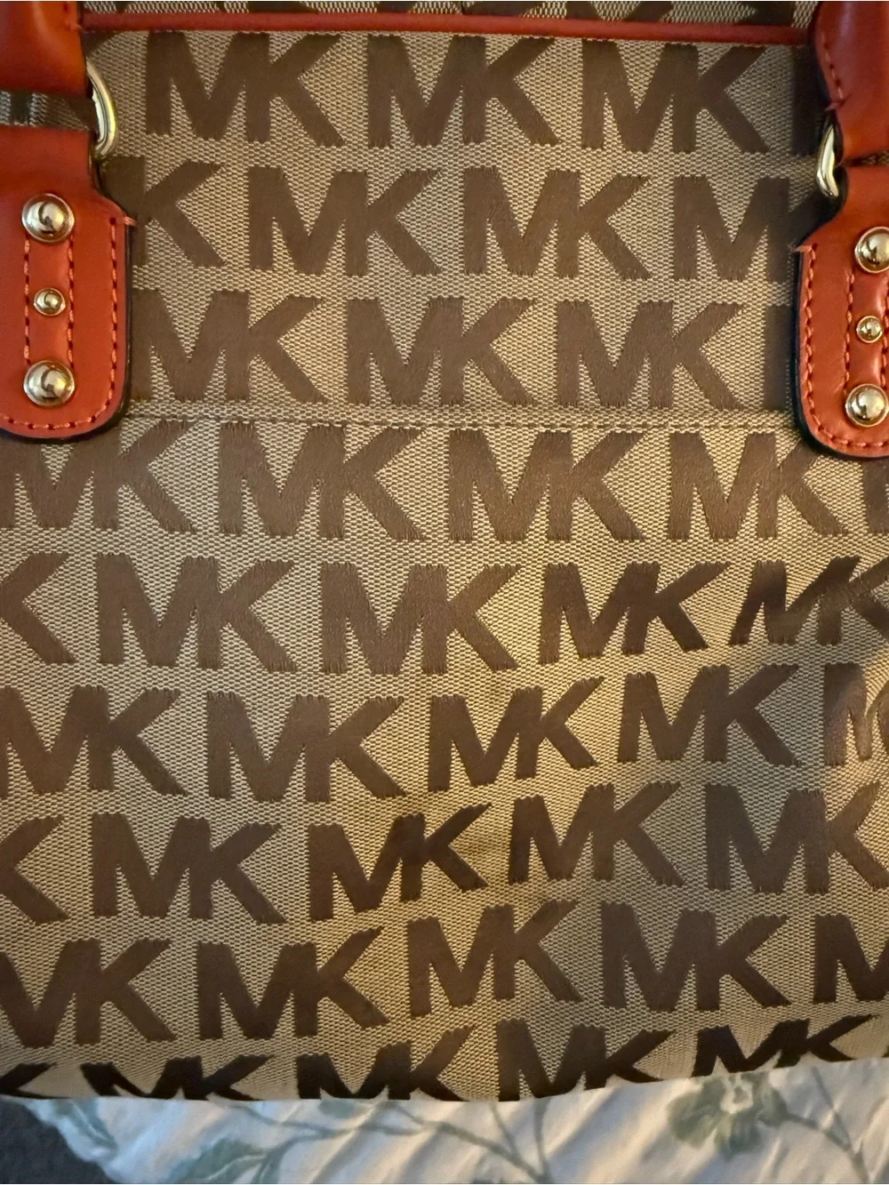 Michael Kors Brown and orange satchel